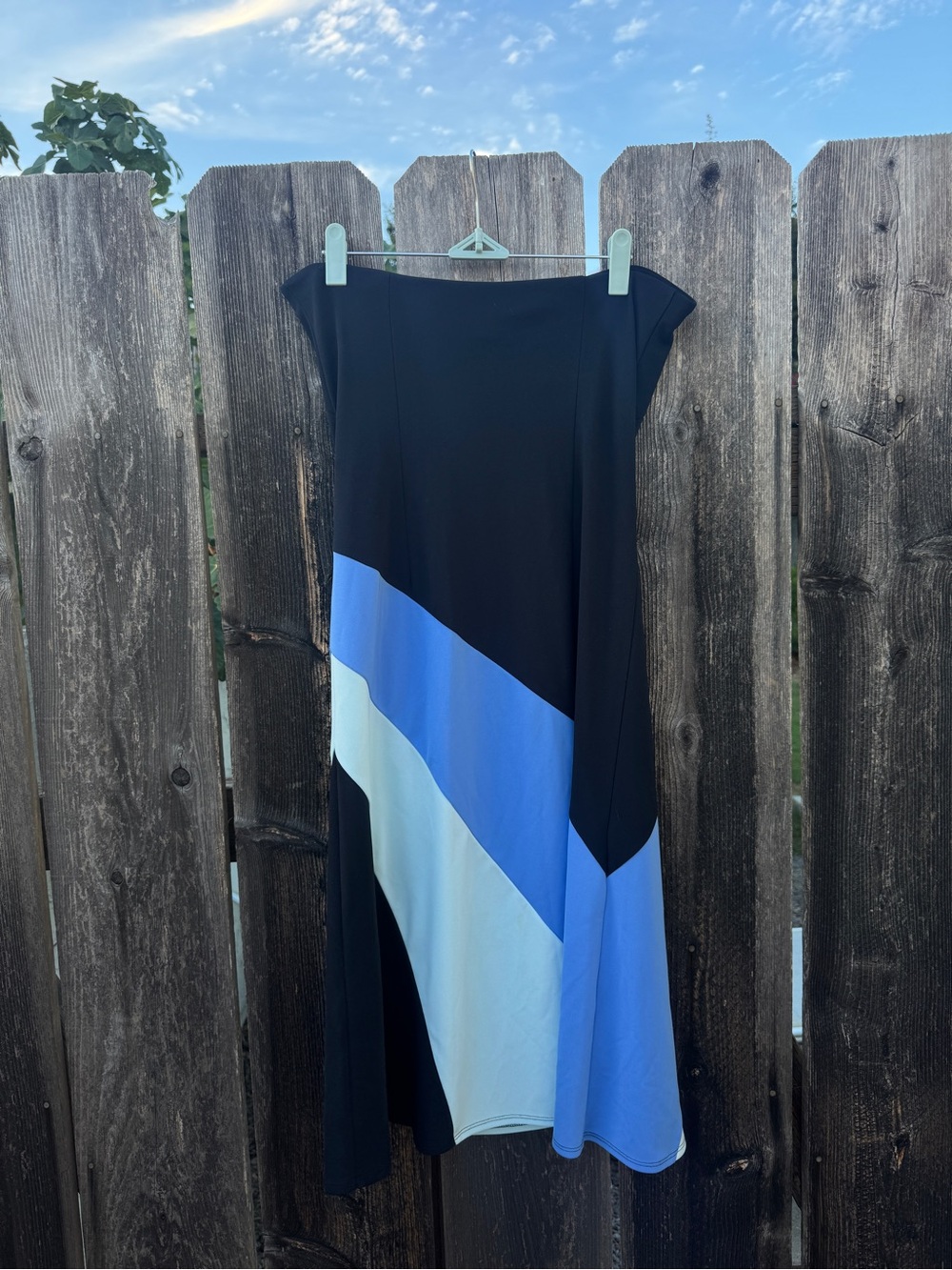 Vintage Express Blue Midi Strapless Y2K Dress